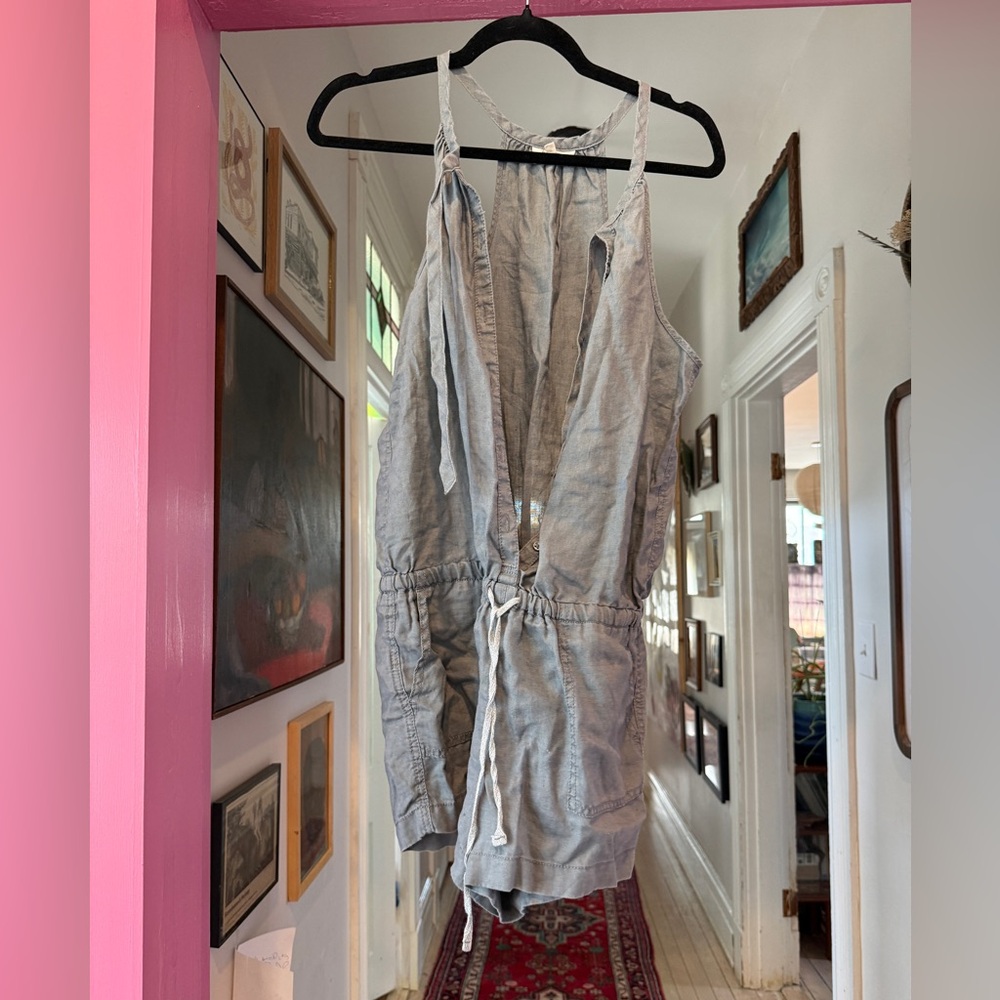 Lou & Grey Grey Romper with Drawstring